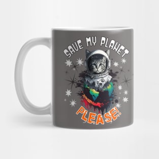 Save MY Planet Astro Cat Mug